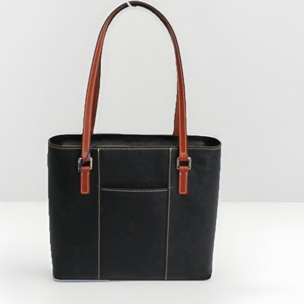 Dooney & Bourke Black and Brown Tote - Picture 8 of 16